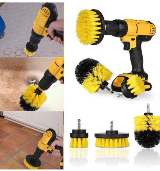 Set 3 Perii Curatare Tapițerie Auto Mocheta Cu Adaptor Bormasina Autofiletanta